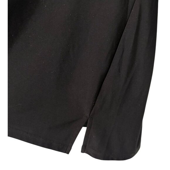 Sympli Classic Black Tunic V-Neck 3/4 Sleeves Stretchy Jersey Knit Top Size 14 - Picture 5 of 9